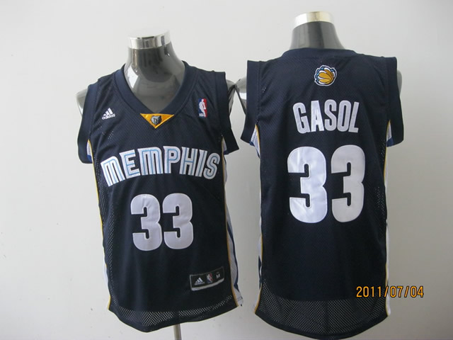  NBA Memphis Grizzlies 33 Mark Gasol Swingman Blue Jersey